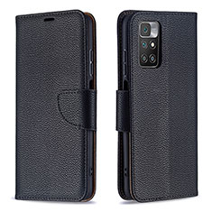 Handytasche Stand Schutzhülle Flip Leder Hülle B06F für Xiaomi Redmi 10 (2022) Schwarz