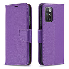 Handytasche Stand Schutzhülle Flip Leder Hülle B06F für Xiaomi Redmi 10 4G Violett