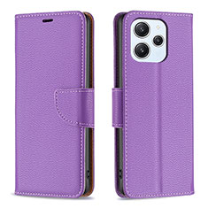 Handytasche Stand Schutzhülle Flip Leder Hülle B06F für Xiaomi Redmi 12 4G Violett