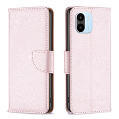 Handytasche Stand Schutzhülle Flip Leder Hülle B06F für Xiaomi Redmi A1 Rosegold