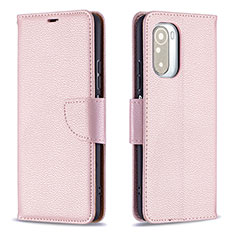 Handytasche Stand Schutzhülle Flip Leder Hülle B06F für Xiaomi Redmi K40 5G Rosegold