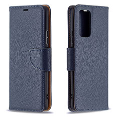 Handytasche Stand Schutzhülle Flip Leder Hülle B06F für Xiaomi Redmi Note 10 Pro 4G Blau