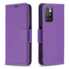 Handytasche Stand Schutzhülle Flip Leder Hülle B06F für Xiaomi Redmi Note 11 4G (2021) Violett