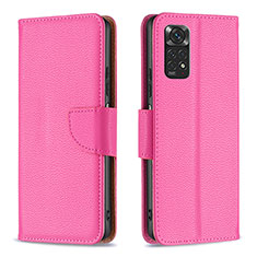 Handytasche Stand Schutzhülle Flip Leder Hülle B06F für Xiaomi Redmi Note 11 4G (2022) Pink