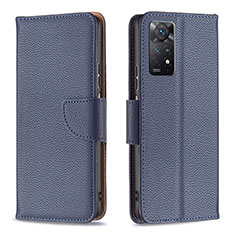 Handytasche Stand Schutzhülle Flip Leder Hülle B06F für Xiaomi Redmi Note 11 Pro 5G Blau