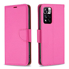 Handytasche Stand Schutzhülle Flip Leder Hülle B06F für Xiaomi Redmi Note 11 Pro+ Plus 5G Pink