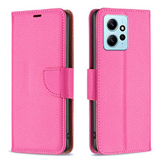 Handytasche Stand Schutzhülle Flip Leder Hülle B06F für Xiaomi Redmi Note 12 4G Pink