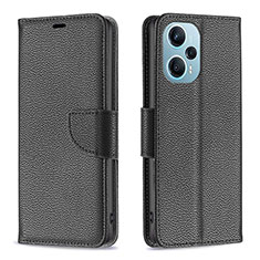 Handytasche Stand Schutzhülle Flip Leder Hülle B06F für Xiaomi Redmi Note 12 Turbo 5G Schwarz