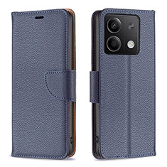 Handytasche Stand Schutzhülle Flip Leder Hülle B06F für Xiaomi Redmi Note 13 5G Blau