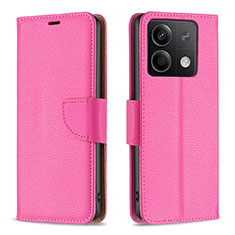 Handytasche Stand Schutzhülle Flip Leder Hülle B06F für Xiaomi Redmi Note 13 5G Pink