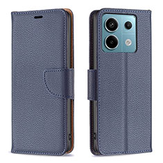 Handytasche Stand Schutzhülle Flip Leder Hülle B06F für Xiaomi Redmi Note 13 Pro 5G Blau