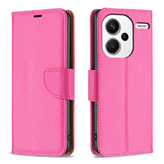 Handytasche Stand Schutzhülle Flip Leder Hülle B06F für Xiaomi Redmi Note 13 Pro+ Plus 5G Pink