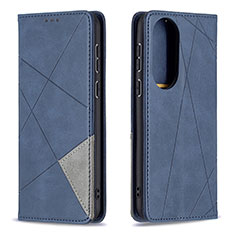 Handytasche Stand Schutzhülle Flip Leder Hülle B07F für Huawei P50 Pro Blau