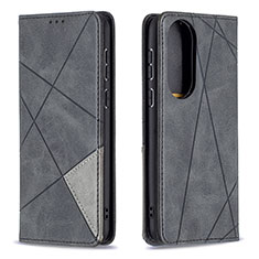 Handytasche Stand Schutzhülle Flip Leder Hülle B07F für Huawei P50 Pro Schwarz