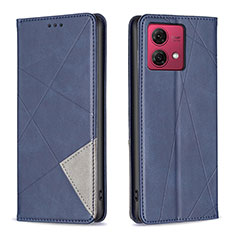 Handytasche Stand Schutzhülle Flip Leder Hülle B07F für Motorola Moto G84 5G Blau