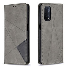 Handytasche Stand Schutzhülle Flip Leder Hülle B07F für OnePlus Nord N200 5G Grau