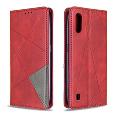 Handytasche Stand Schutzhülle Flip Leder Hülle B07F für Samsung Galaxy A01 SM-A015 Rot