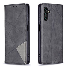 Handytasche Stand Schutzhülle Flip Leder Hülle B07F für Samsung Galaxy A04s Schwarz