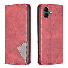 Handytasche Stand Schutzhülle Flip Leder Hülle B07F für Samsung Galaxy A05 Rot