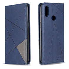 Handytasche Stand Schutzhülle Flip Leder Hülle B07F für Samsung Galaxy A10s Blau