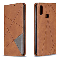 Handytasche Stand Schutzhülle Flip Leder Hülle B07F für Samsung Galaxy A10s Braun