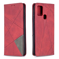 Handytasche Stand Schutzhülle Flip Leder Hülle B07F für Samsung Galaxy A21s Rot