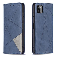 Handytasche Stand Schutzhülle Flip Leder Hülle B07F für Samsung Galaxy A22s 5G Blau