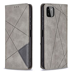 Handytasche Stand Schutzhülle Flip Leder Hülle B07F für Samsung Galaxy A22s 5G Grau