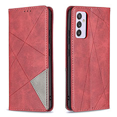 Handytasche Stand Schutzhülle Flip Leder Hülle B07F für Samsung Galaxy A24 4G Rot