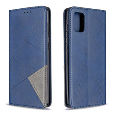 Handytasche Stand Schutzhülle Flip Leder Hülle B07F für Samsung Galaxy A31 Blau