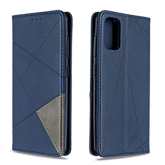 Handytasche Stand Schutzhülle Flip Leder Hülle B07F für Samsung Galaxy A41 Blau