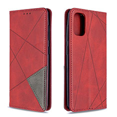 Handytasche Stand Schutzhülle Flip Leder Hülle B07F für Samsung Galaxy A41 Rot