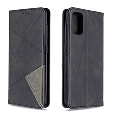 Handytasche Stand Schutzhülle Flip Leder Hülle B07F für Samsung Galaxy A41 Schwarz