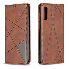 Handytasche Stand Schutzhülle Flip Leder Hülle B07F für Samsung Galaxy A50S Braun