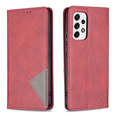 Handytasche Stand Schutzhülle Flip Leder Hülle B07F für Samsung Galaxy A53 5G Rot