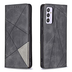 Handytasche Stand Schutzhülle Flip Leder Hülle B07F für Samsung Galaxy A54 5G Schwarz