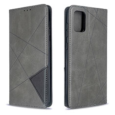 Handytasche Stand Schutzhülle Flip Leder Hülle B07F für Samsung Galaxy A71 4G A715 Grau