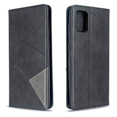 Handytasche Stand Schutzhülle Flip Leder Hülle B07F für Samsung Galaxy A71 4G A715 Schwarz