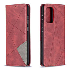 Handytasche Stand Schutzhülle Flip Leder Hülle B07F für Samsung Galaxy A72 4G Rot