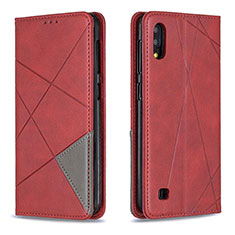 Handytasche Stand Schutzhülle Flip Leder Hülle B07F für Samsung Galaxy M10 Rot