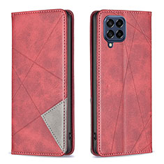 Handytasche Stand Schutzhülle Flip Leder Hülle B07F für Samsung Galaxy M53 5G Rot