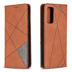 Handytasche Stand Schutzhülle Flip Leder Hülle B07F für Samsung Galaxy S20 FE (2022) 5G Braun