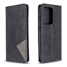 Handytasche Stand Schutzhülle Flip Leder Hülle B07F für Samsung Galaxy S20 Plus 5G Schwarz