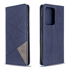 Handytasche Stand Schutzhülle Flip Leder Hülle B07F für Samsung Galaxy S20 Plus Blau