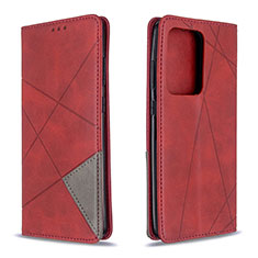 Handytasche Stand Schutzhülle Flip Leder Hülle B07F für Samsung Galaxy S20 Plus Rot