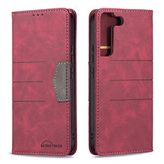 Handytasche Stand Schutzhülle Flip Leder Hülle B07F für Samsung Galaxy S21 Plus 5G Rot