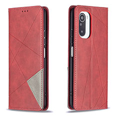 Handytasche Stand Schutzhülle Flip Leder Hülle B07F für Xiaomi Mi 11i 5G Rot