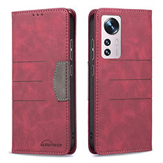 Handytasche Stand Schutzhülle Flip Leder Hülle B07F für Xiaomi Mi 12X 5G Rot