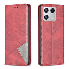 Handytasche Stand Schutzhülle Flip Leder Hülle B07F für Xiaomi Mi 13 5G Rot