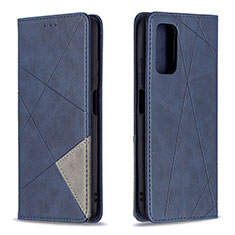 Handytasche Stand Schutzhülle Flip Leder Hülle B07F für Xiaomi Poco M3 Blau